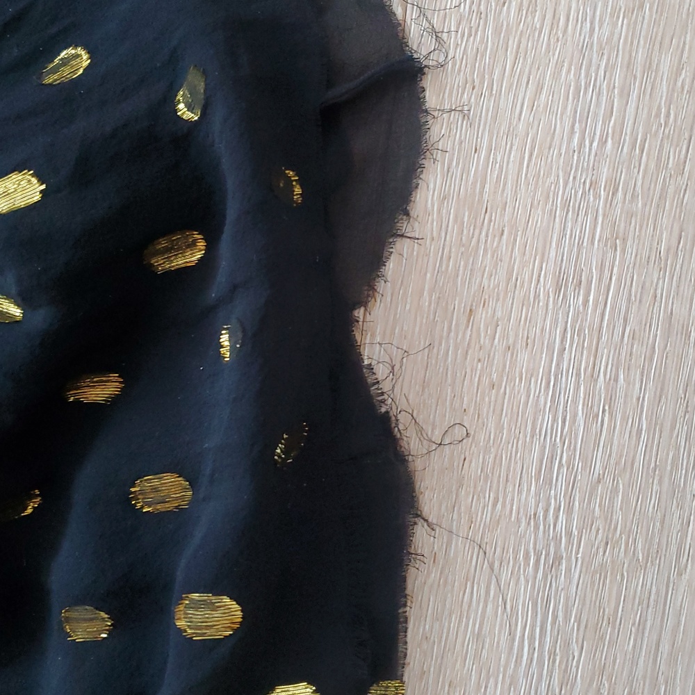 Isabel Marant Off Shoulder Black And Gold Polka Dot Dress - Picture 16 of 16